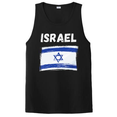 Israel Flag Holiday Vintage Grunge Israeli Flag PosiCharge Competitor Tank