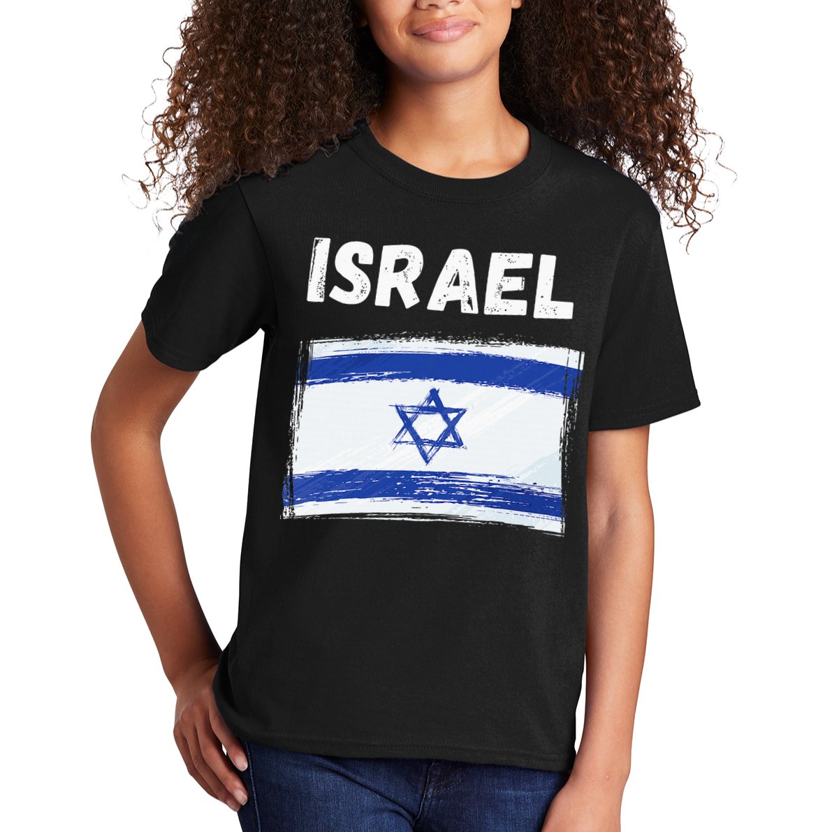 Israel Flag Holiday Vintage Grunge Israeli Flag Kids T-Shirt