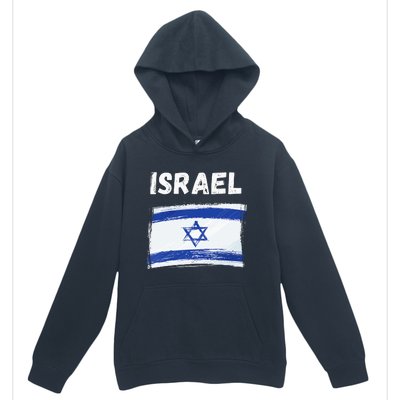 Israel Flag Holiday Vintage Grunge Israeli Flag Urban Pullover Hoodie