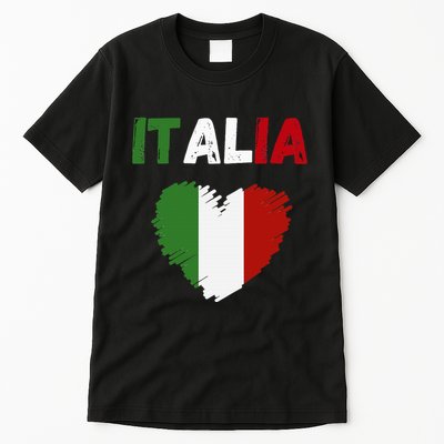 Italy Flag Holiday Italy Heart Italian Flag Tall T-Shirt