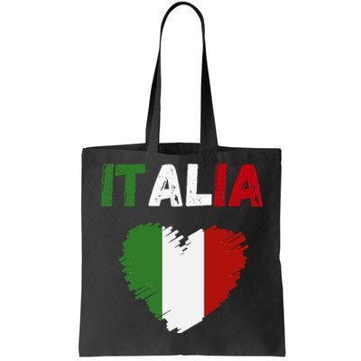 Italy Flag Holiday Italy Heart Italian Flag Tote Bag