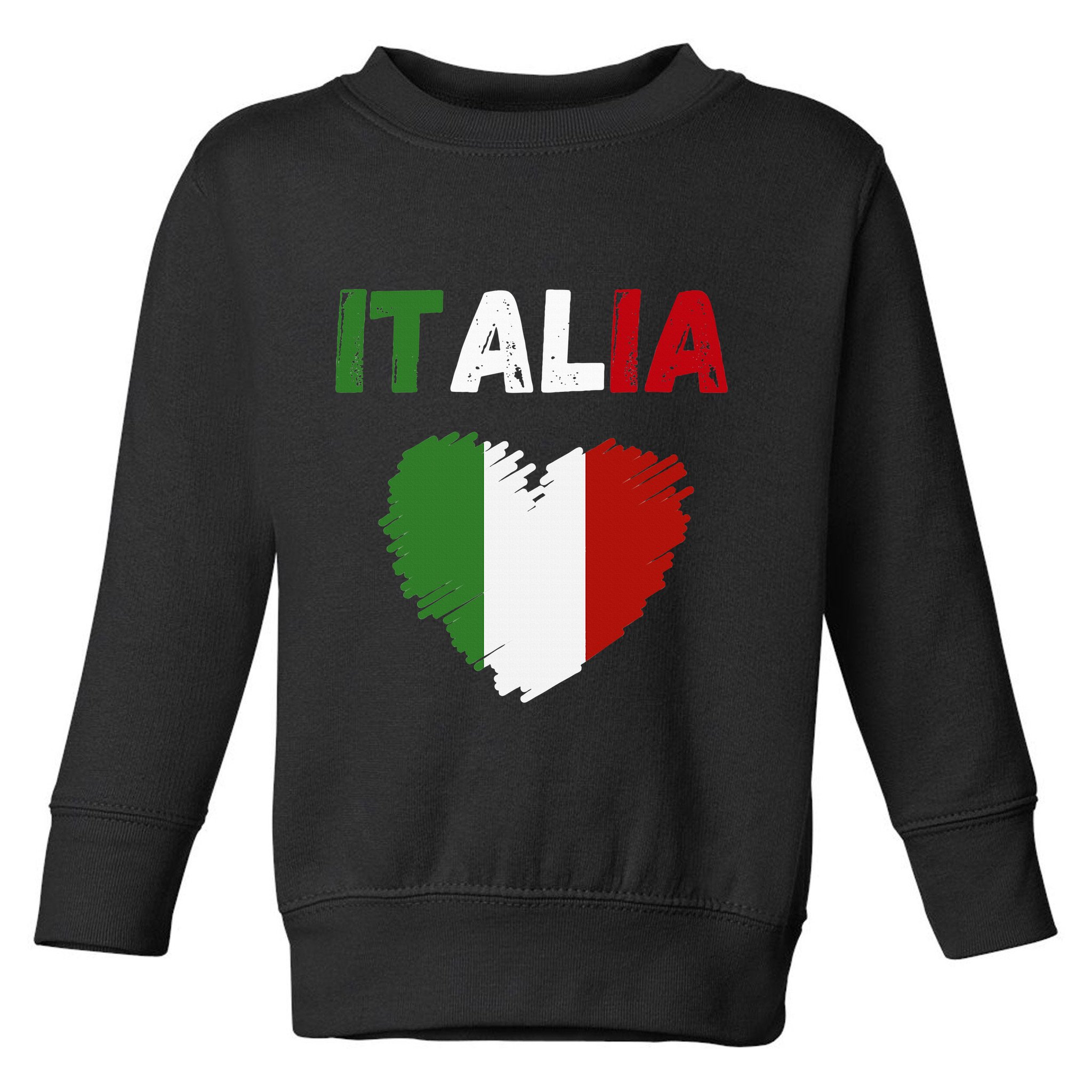 Italy Flag Holiday Italy Heart Italian Flag Toddler Sweatshirt
