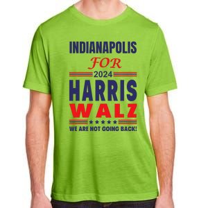 Indianapolis For Harris Walz We Are Not Going Back Adult ChromaSoft Performance T-Shirt