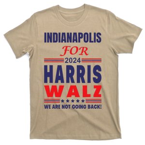 Indianapolis For Harris Walz We Are Not Going Back T-Shirt