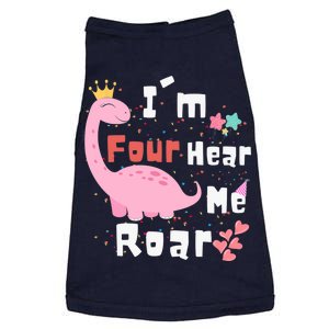 I'm Four Hear Me Roar Dinosaur 4th Birthday Party Doggie Tank