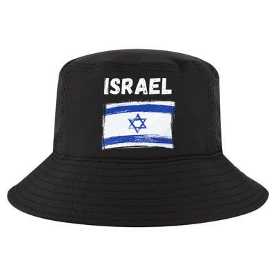 Israel Flag Holiday Vintage Grunge Israeli Flag Cool Comfort Performance Bucket Hat
