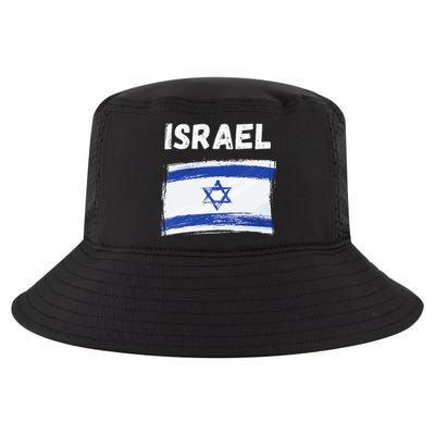 Israel Flag Holiday Vintage Grunge Israeli Flag Cool Comfort Performance Bucket Hat