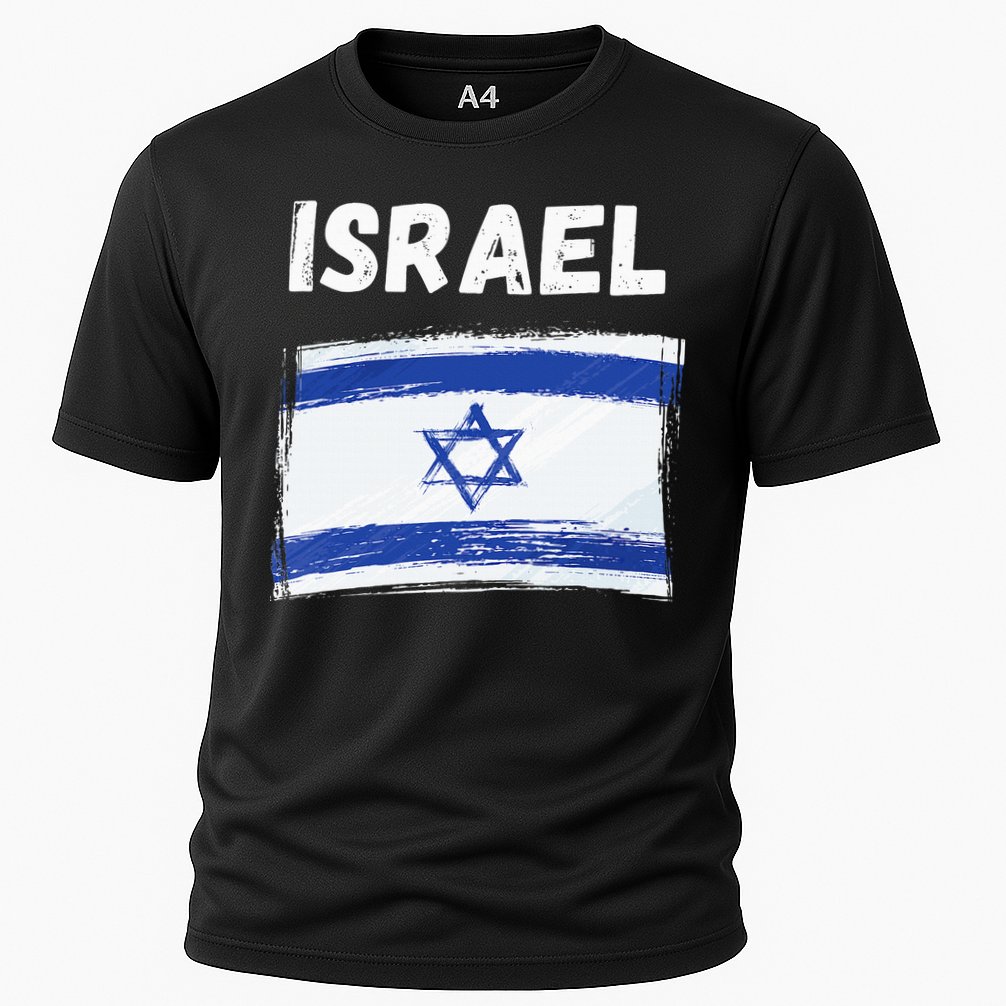 Israel Flag Holiday Vintage Grunge Israeli Flag Performance Shirt