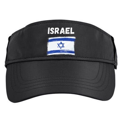 Israel Flag Holiday Vintage Grunge Israeli Flag Adult Drive Performance Visor