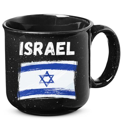 Israel Flag Holiday Vintage Grunge Israeli Flag 15oz Campfire Ceramic Mug