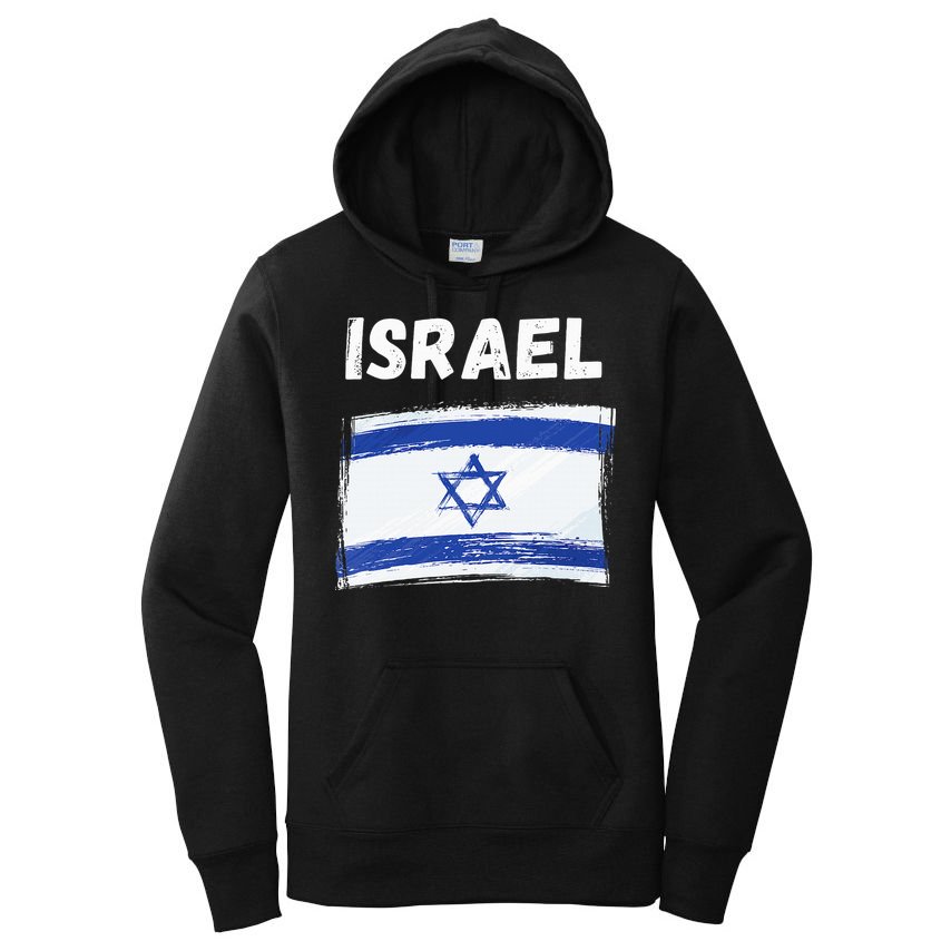 Israel Flag Holiday Vintage Grunge Israeli Flag Women's Pullover Hoodie