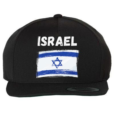 Israel Flag Holiday Vintage Grunge Israeli Flag Wool Snapback Cap