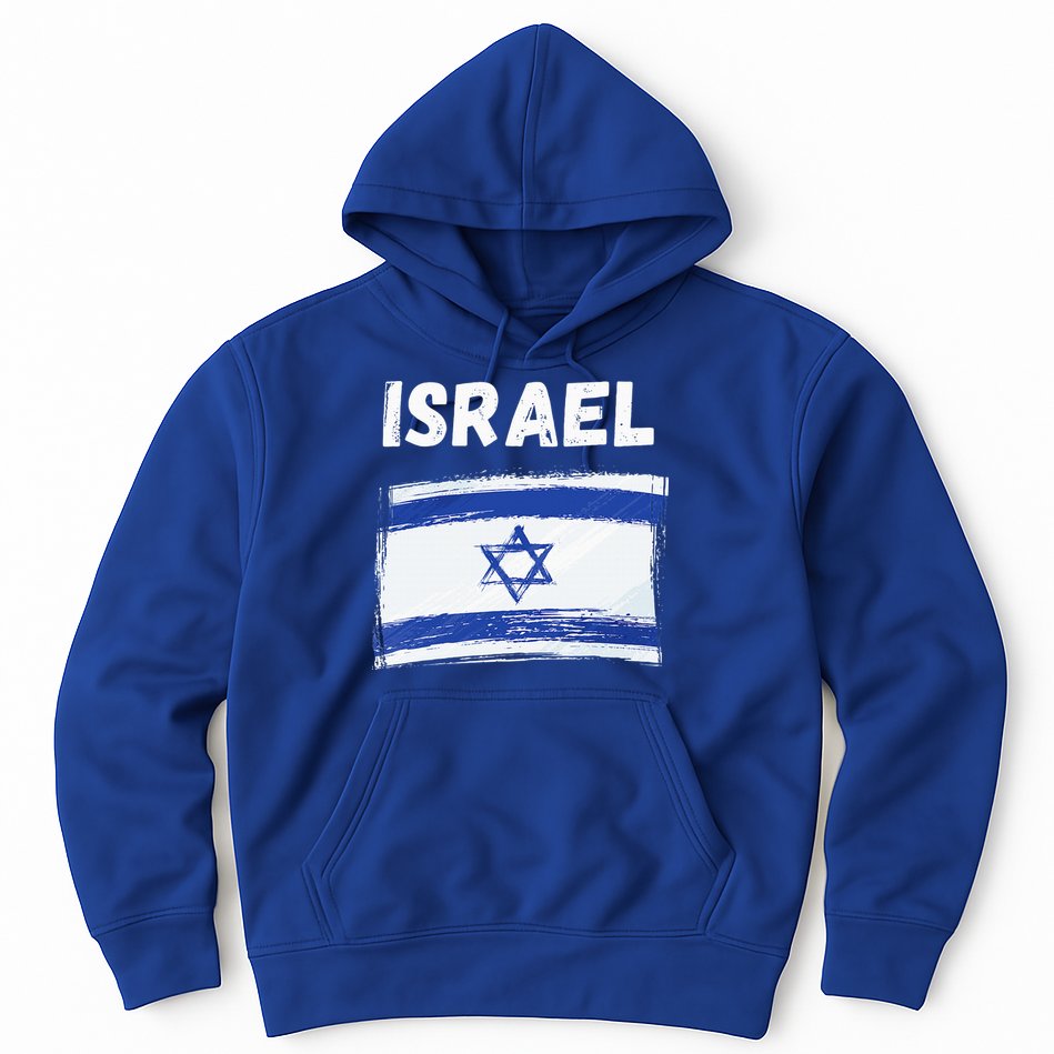 Israel Flag Holiday Vintage Grunge Israeli Flag Hoodie