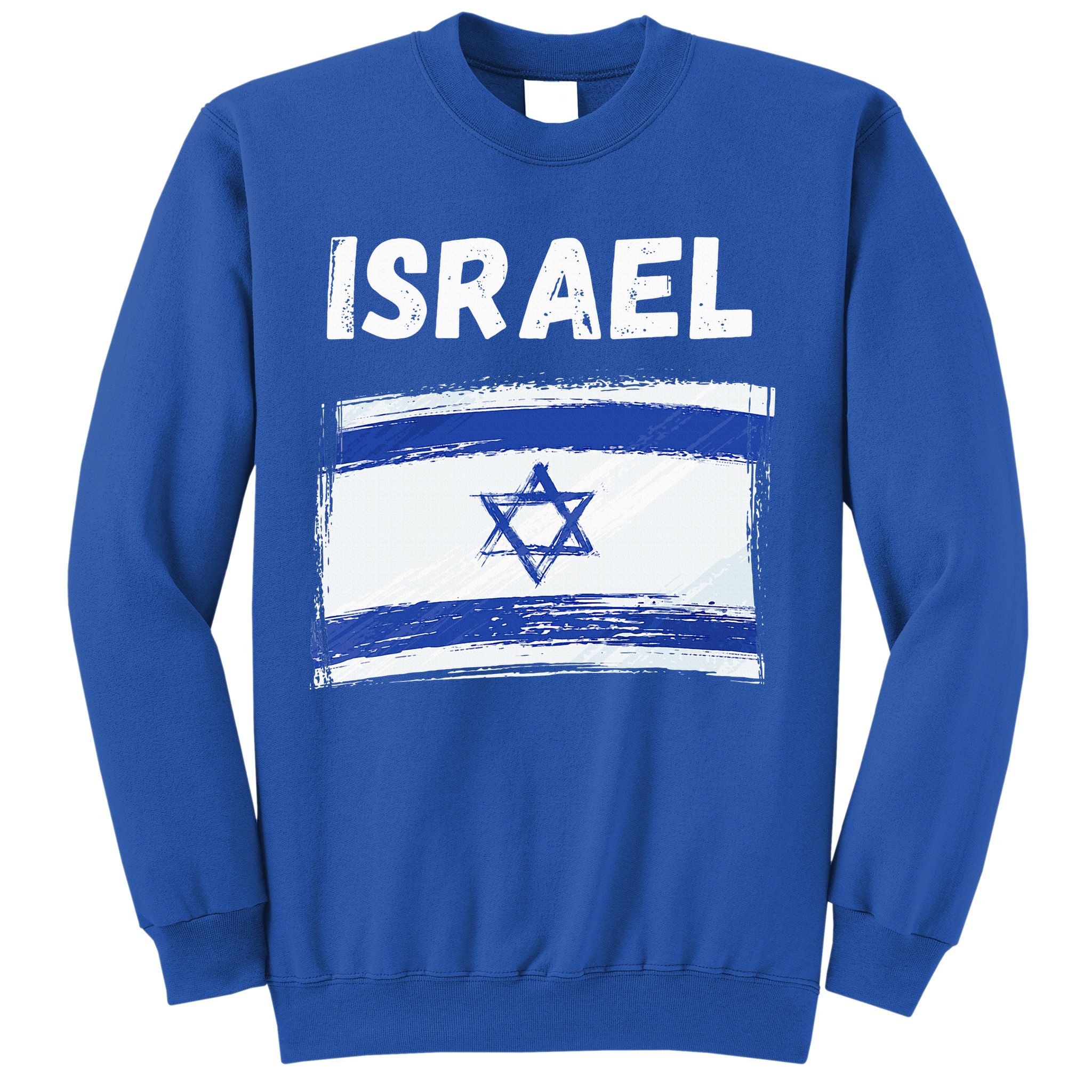 Israel Flag Holiday Vintage Grunge Israeli Flag Sweatshirt