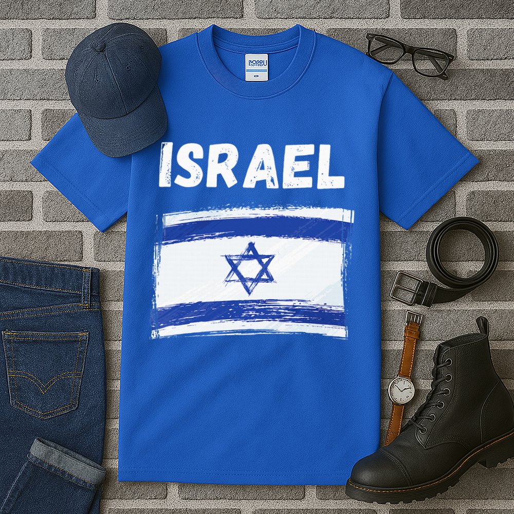 Israel Flag Holiday Vintage Grunge Israeli Flag Tall T-Shirt