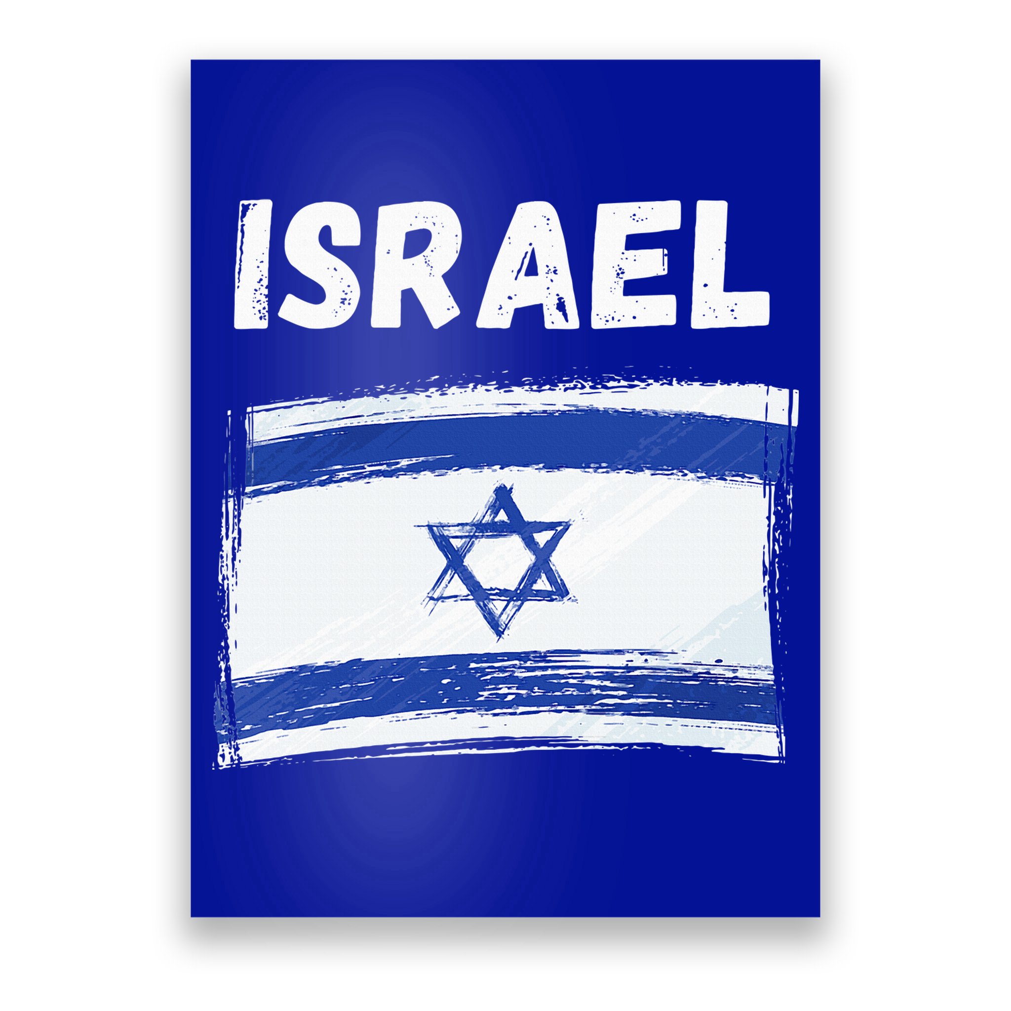 Israel Flag Holiday Vintage Grunge Israeli Flag Poster