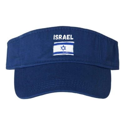 Israel Flag Holiday Vintage Grunge Israeli Flag Valucap Bio-Washed Visor