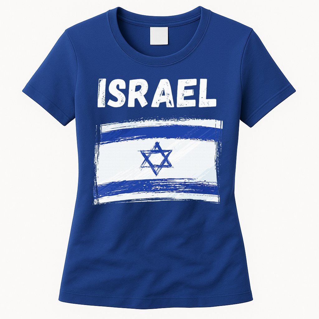 Israel Flag Holiday Vintage Grunge Israeli Flag Womens T-Shirt
