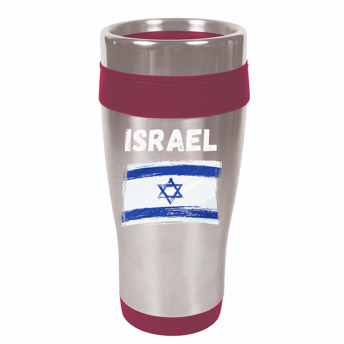 Israel Flag Holiday Vintage Grunge Israeli Flag 16oz Travel Tumbler