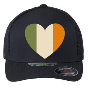 Irish Flag Heart St. Patricks Day Gift Flexfit Unipanel Trucker Cap