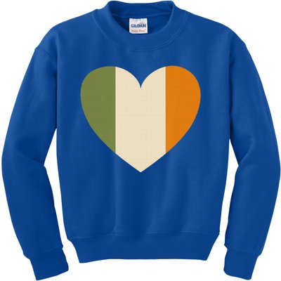 Irish Flag Heart St. Patricks Day Gift Kids Sweatshirt