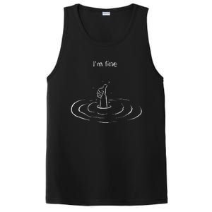 IM Fine Hand Sign Funny Art Submerged Under Water PosiCharge Competitor Tank