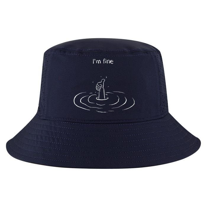 IM Fine Hand Sign Funny Art Submerged Under Water Cool Comfort Performance Bucket Hat