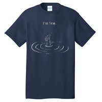 IM Fine Hand Sign Funny Art Submerged Under Water Tall T-Shirt