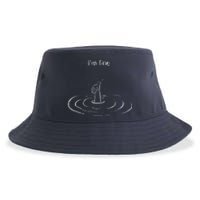 IM Fine Hand Sign Funny Art Submerged Under Water Sustainable Bucket Hat