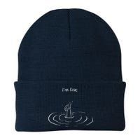 IM Fine Hand Sign Funny Art Submerged Under Water Knit Cap Winter Beanie