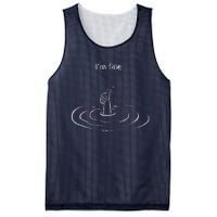 IM Fine Hand Sign Funny Art Submerged Under Water Mesh Reversible Basketball Jersey Tank