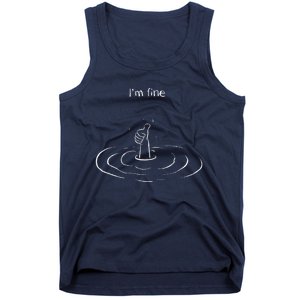 IM Fine Hand Sign Funny Art Submerged Under Water Tank Top