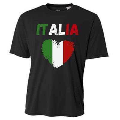 Italy Flag Holiday Italy Heart Italian Flag Cooling Performance Crew T-Shirt