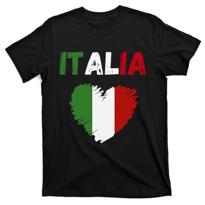 Italy Flag Holiday Italy Heart Italian Flag T-Shirt