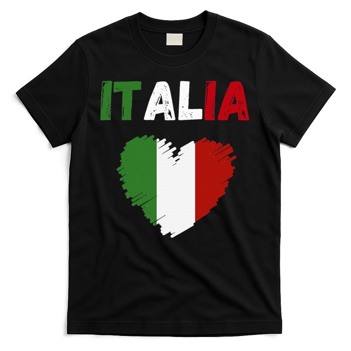 Italy Flag Holiday Italy Heart Italian Flag T-Shirt