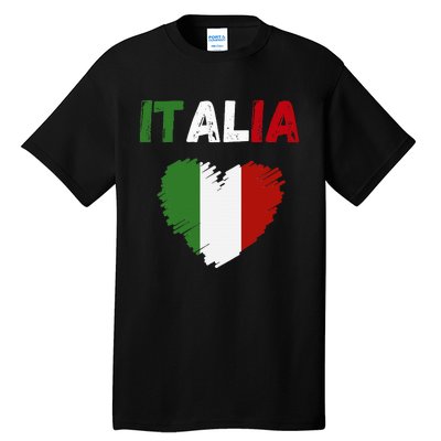 Italy Flag Holiday Italy Heart Italian Flag Tall T-Shirt