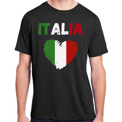 Italy Flag Holiday Italy Heart Italian Flag Adult ChromaSoft Performance T-Shirt