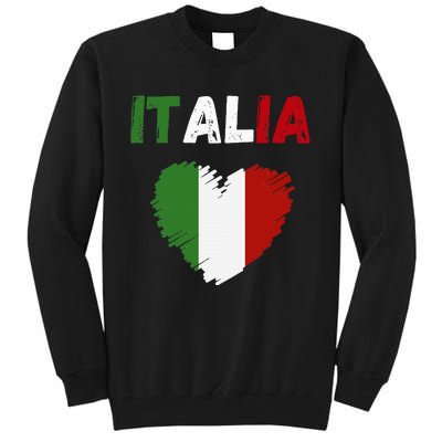 Italy Flag Holiday Italy Heart Italian Flag Tall Sweatshirt