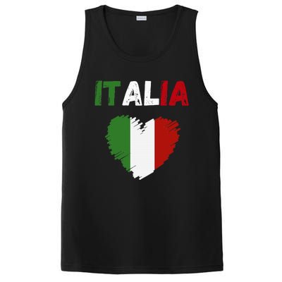 Italy Flag Holiday Italy Heart Italian Flag PosiCharge Competitor Tank