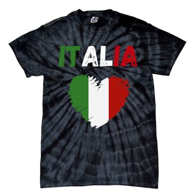 Italy Flag Holiday Italy Heart Italian Flag Tie-Dye T-Shirt