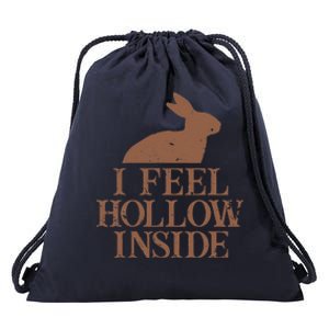 I Feel Hollow Inside Chocolate Easter Bunny Holiday Novelty Drawstring Bag