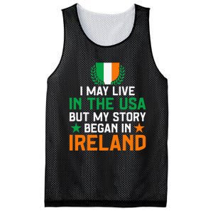 Irish Funny Home Country My Story Began In Ireland Mesh Reversible Basketball Jersey Tank