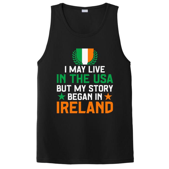 Irish Funny Home Country My Story Began In Ireland PosiCharge Competitor Tank