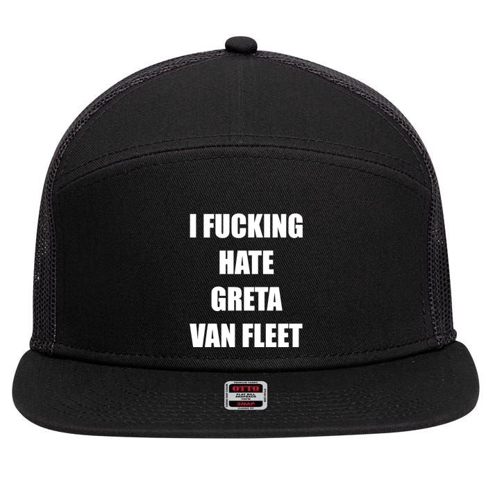 I Fucking Hate G.R.E.T.A V.An. F.L.E.E.T 7 Panel Mesh Trucker Snapback Hat