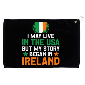 Irish Funny Home Country My Story Began In Ireland Grommeted Golf Towel