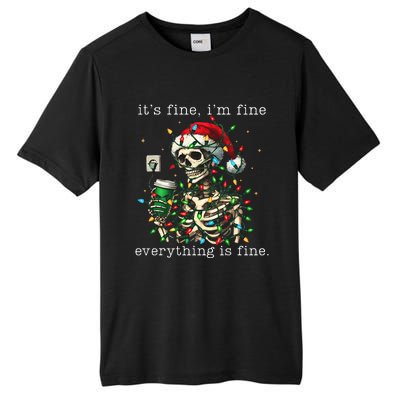 ItS Fine IM Fine Everything Is Fine Christmas Skeleton Tall Fusion ChromaSoft Performance T-Shirt