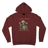 ItS Fine IM Fine Everything Is Fine Christmas Skeleton Hoodie