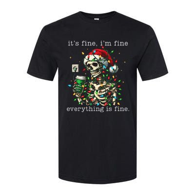 ItS Fine IM Fine Everything Is Fine Christmas Skeleton Softstyle CVC T-Shirt