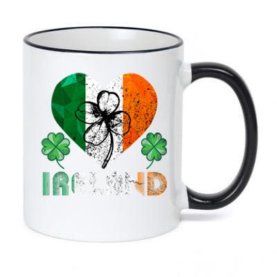 Irish Flag I Love Ireland Tees St Patrick's Funny Gift 11oz Black Color Changing Mug