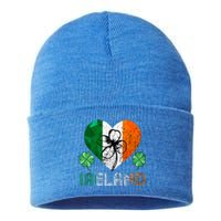 Irish Flag I Love Ireland Tees St Patrick's Funny Gift Sustainable Knit Beanie